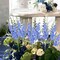 16-Piece Artificial Blue Delphinium Flowers - 33.5" Long Stem Silk Larkspur Stems for Tall Floor Vases - Faux Floral Bulk for Wedding Decor, Garden Arrangements, and Home Accents (Blue)